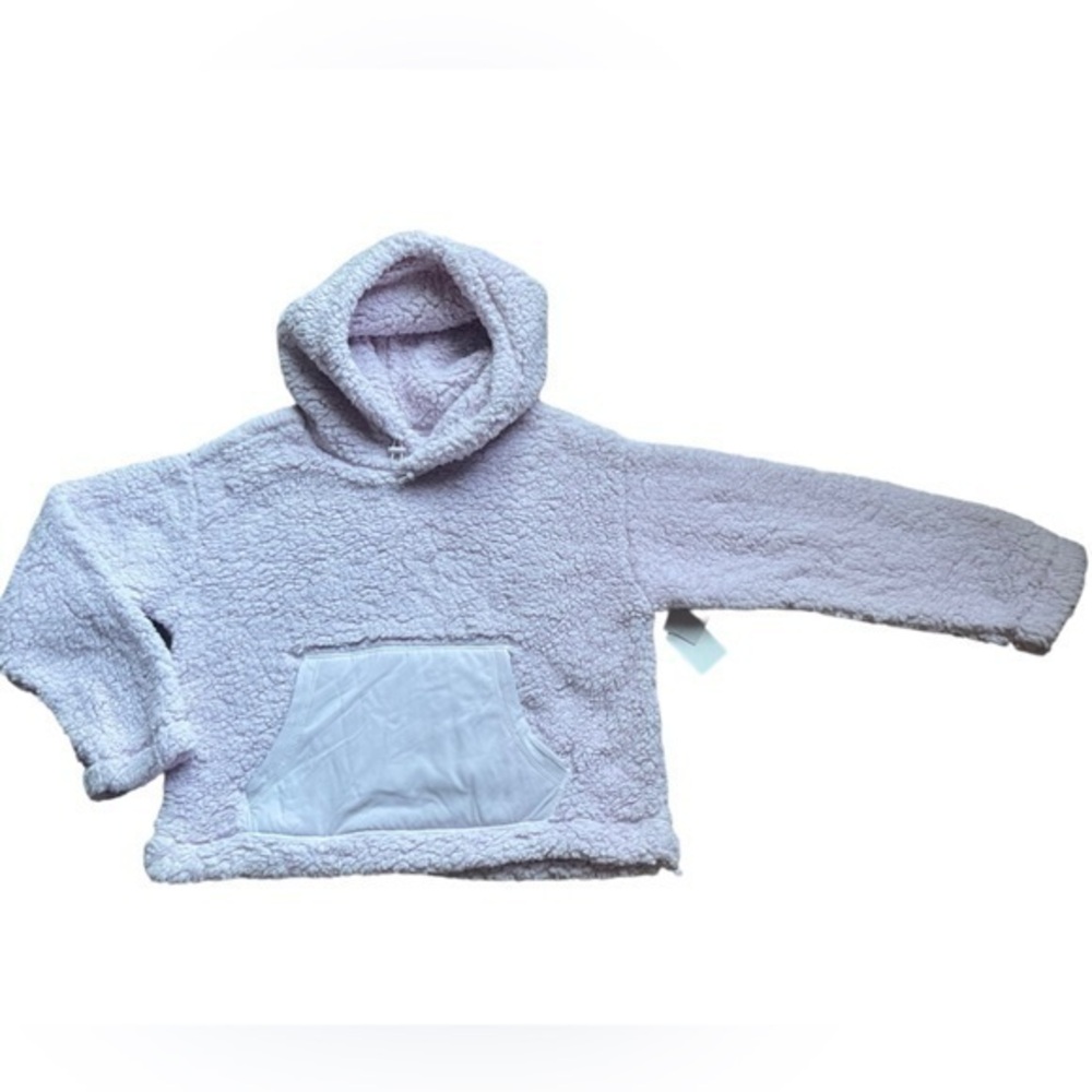 Zella Sherpa Hoodie Pullover Jacket lavender Size small.